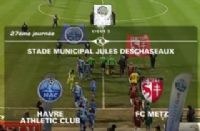 Football Ligue 2 : vidéo du match Havre AC - FC Metz du 09 mars 2012. Le vendredi 9 mars 2012 au Havre. Seine-Maritime. 